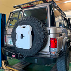 PLOT Rotopax Spare Tire Adjustable Mount Bracket for Land Cruiser